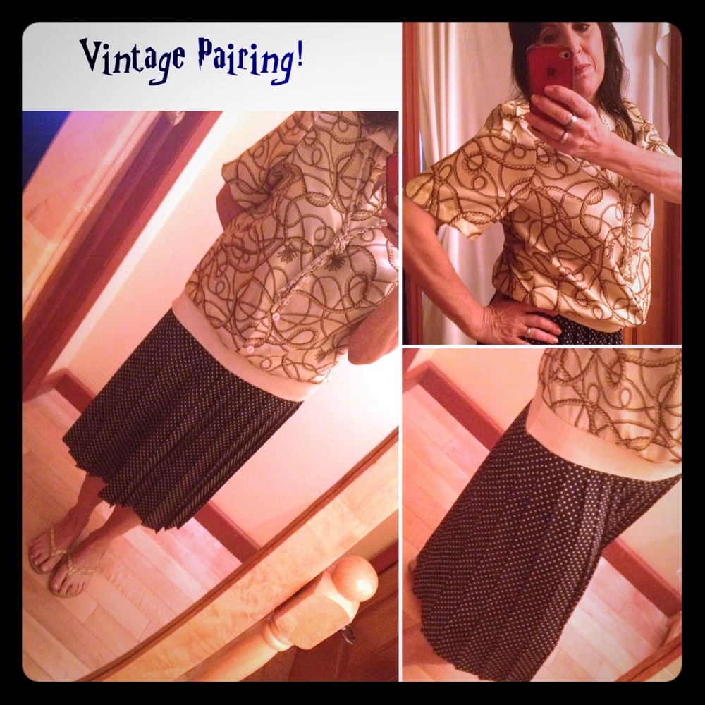 Vintage NAUTICAL THEME !  Ropes & Tassels Blousy Top by Lauren‎ Lee!